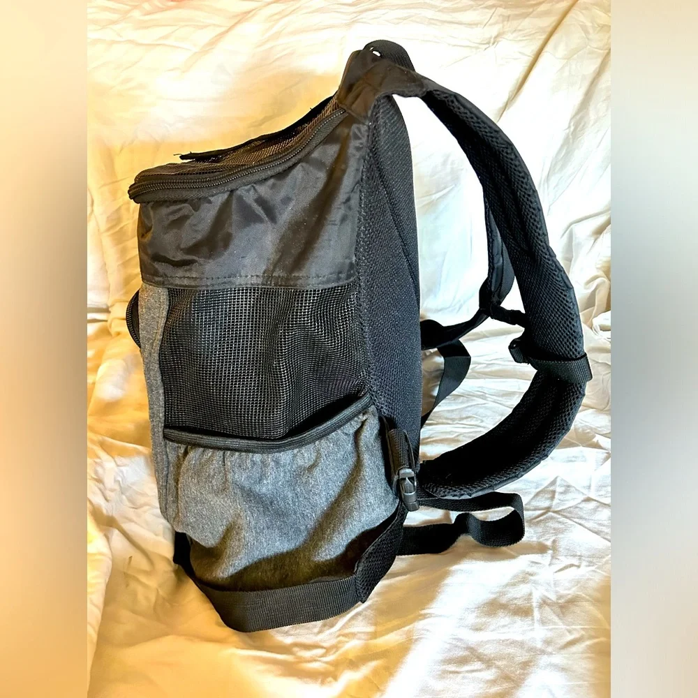Top Paw Cute & Colorful Gray Dog Carrier Backpack Small Dogs up to 15 lbs
